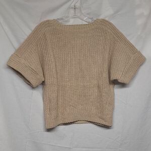 Lands' End Women's Beige Crew Neck Sweater